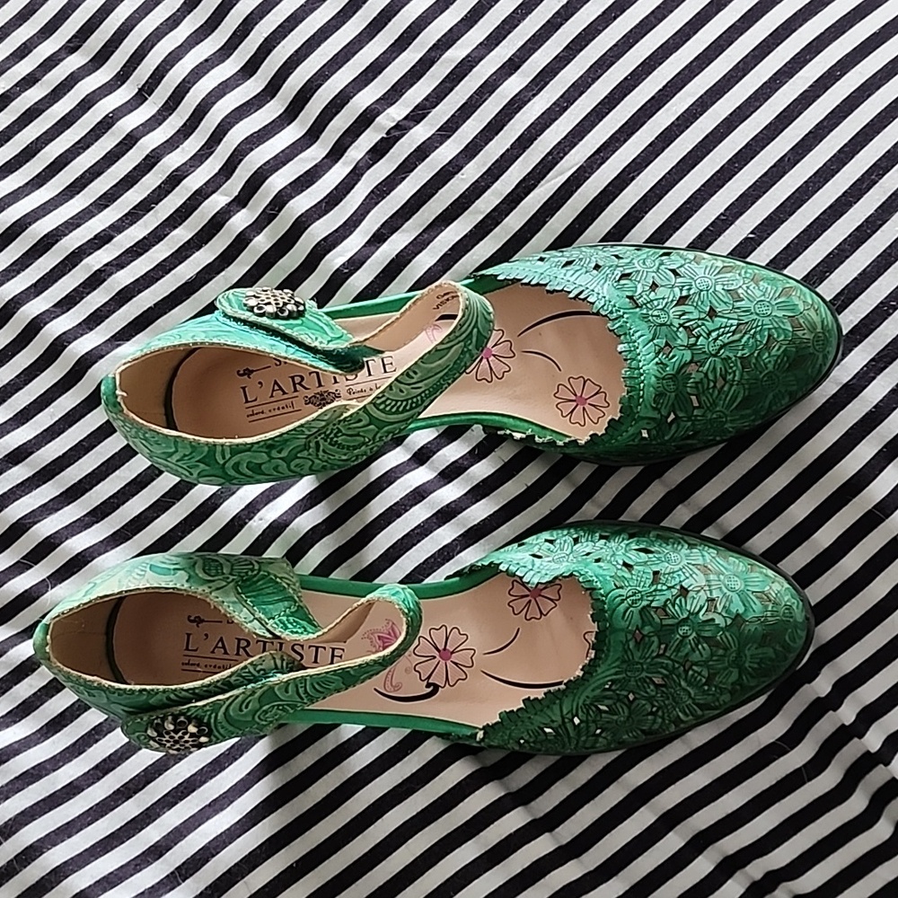 L'artiste heels green size 38